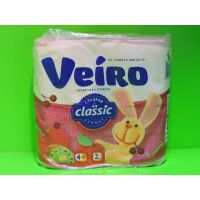 Туалетная бумага Linia Veiro Classic розовая 2-х слойная 4 рул/упак 12 упак/кор